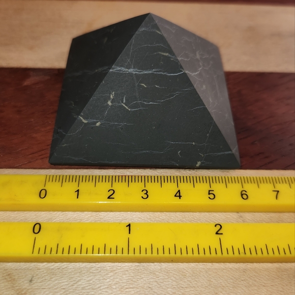 "Authentic 60mm Shungite Pyramid - EMF Protection, Healing Energy Home Decor - Picture 6 of 12